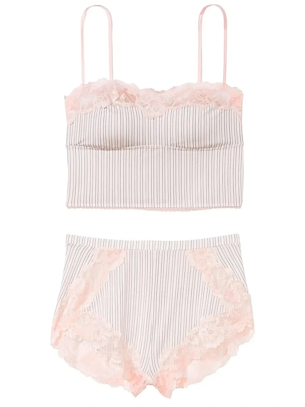 Victoria’s secret Soft Pink Lace-Trim Cami & Shorts Set